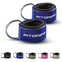 Los mejores  - Fitgriff® Tobillera para Polea V2 (Acolchado)- 2 Piezas Correas Tobillos Gym Cable Maquinas- Gimnasio- Fitness - Mujeres…